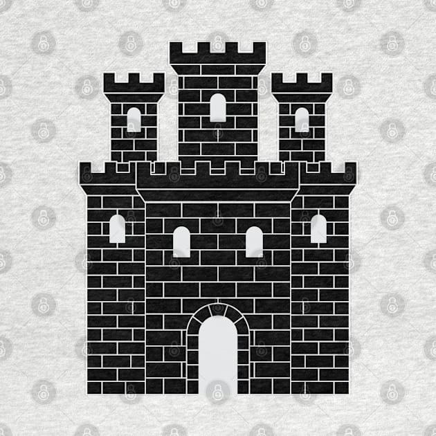 Black heraldic castle (small) by PabloDeChenez